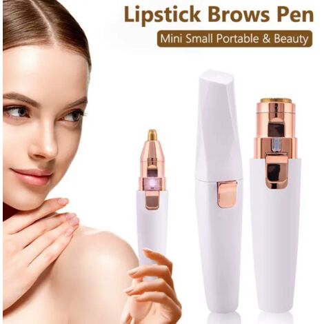 Épilateur visage rechargeable pour femmes, tondeuse à sourcils et rasoir 2 en 1. - AquaForge (1/5)