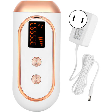 Épilateur numérique portable, indolore, unisexe, avec écran blanc et prise 100-240 V (norme américaine). - AquaForge (1/5)