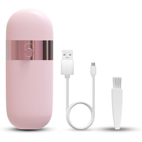 Tondeuse à cheveux compacte pour femmes avec LED, rechargeable par USB, rose, portable, indolore et douce. - AquaForge (1/5)