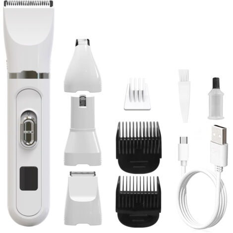 Tondeuse multifonctionnelle 4 en 1 rechargeable par USB pour chiens et chats-AquaForge (1/5)