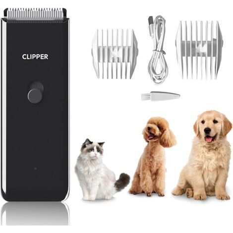Ensemble de tondeuse pour chiens et chats, silencieux, portable, électrique, rechargeable par USB, sans fil.-AquaForge (1/3)