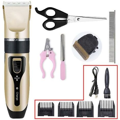 Tondeuse électrique pour animaux de compagnie, tondeuse à poils pour chiens, tondeuse rechargeable pour la coupe des poils de chats, machine d'épilation-AquaForge (1/5)