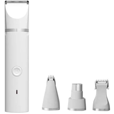 Tondeuse pour chien sans fil à 3 vitesses avec petite lame de coupe-griffes, silencieuse et rechargeable, idéale pour les poils épais.-AquaForge (1/4)