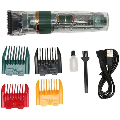Tondeuse à poils pour chiens, 3 vitesses, étanche IPX7, électrique, avec écran LED intelligent vert-AquaForge (1/3)