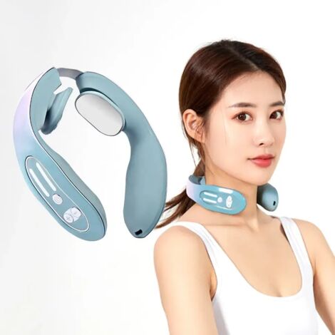 Appareil de massage électrique pour la nuque, masseur cervical portable, protection pour les épaules et la nuque, compresse chaude, masseur poignet-nuque - AquaForge (1/5)
