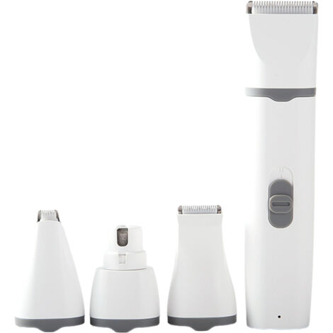 Tondeuse électrique 4 en 1 pour animaux de compagnie, ensemble antidérapant, tondeuse à poils pour chatons, chiots, chats et chiens-AquaForge (1/5)