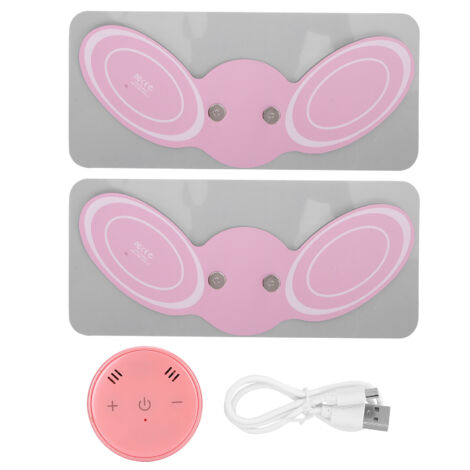 Mini masseur électrique pour la nuque avec batterie, soulagement de la fatigue, pulsations, massage cervical, adhésif, rose - AquaForge (1/5)