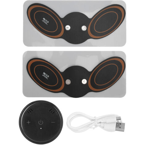 Mini masseur électrique pour la nuque avec batterie pour soulager la fatigue et masser les cervicales par pulsations, adhésif noir - AquaForge (1/5)