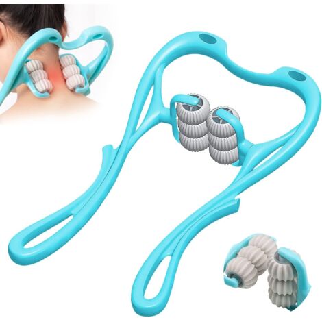 Appareil de massage cervical, version mise à jour, masseur cervical à 6 billes, soulagement des douleurs au cou, au dos, aux épaules, à la taille et aux jambes, masseur en tissu. (1/5)