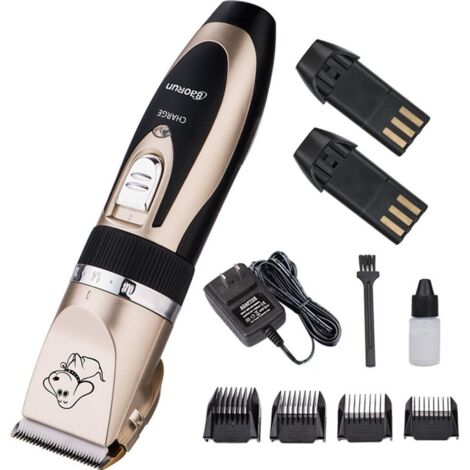 Tondeuse professionnelle pour poils d'animaux + ensemble de 4 peignes-AquaForge