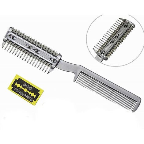 Tondeuse manuelle pour animaux avec double peigne - Peigne de coupe pour poils de chien et de chat - Peigne multifonctionnel-AquaForge (1/4)