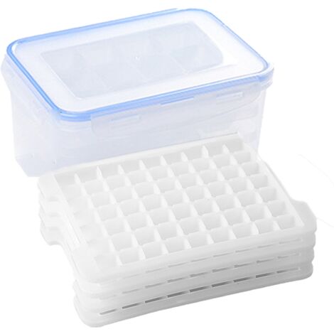 Bac à glaçons facile à démouler pour la cuisine, fabriqué en matériau de qualité alimentaire, avec couvercle et récipient compact - n-AquaForge (1/5)