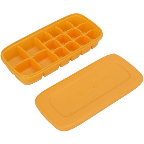 Moule à glaçons en silicone, grande capacité, réutilisable, pour boissons gazeuses et vin, couleur jaune. - AquaForge (1/5)