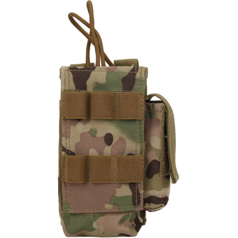Étui Molle pour mini radio, étanche, avec poches latérales et camouflage.-AquaForge (1/5)