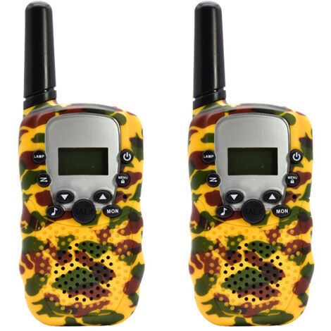 Talkie-walkie camouflage jaune, portée de 3 km, jeu de camping en plein air, cadeau idéal pour les enfants-AquaForge (1/5)