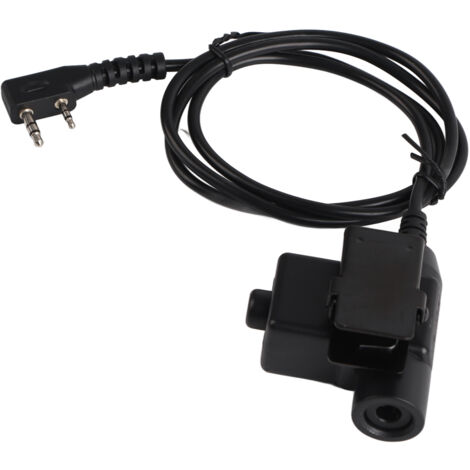 Adaptateur de câble PTT pour talkie-walkie U94 à 2 broches, accessoires d'extérieur, pour casque tactique Z-AquaForge (1/5)