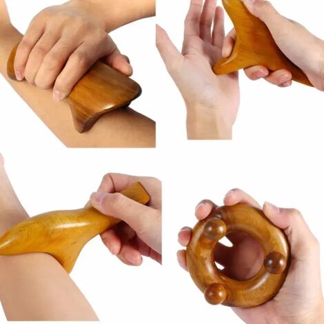 Planche de massage en bois de camphre, massage des vertèbres cervicales, points de pression, point du triangle cervical, chiropratique - AquaForge (1/4)