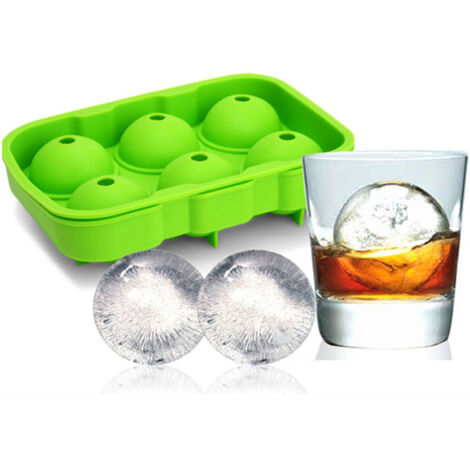 Moule à glaçons pour 6 boules rondes, en silicone noir. - AquaForge (1/5)