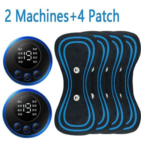 Appareil de massage cervical adhésif EMS rechargeable, 8 modes, 19 interrupteurs, thérapie par impulsions, stimulateur musculaire TENS (1/5)