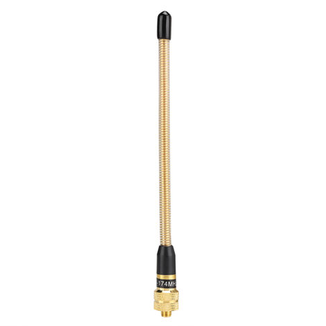 Antenne flexible SMA dorée VHF à ressort pour talkie-walkie Kenwood Baofeng Puxing TYT-AquaForge (1/5)