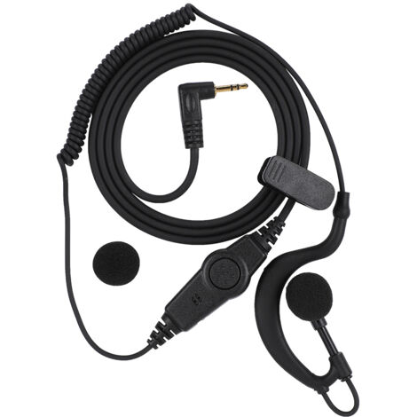 Écouteur intra-auriculaire à une seule broche en forme de G pour talkie-walkie, radio bidirectionnelle, crochet d'oreille-AquaForge (1/5)