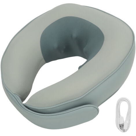 Oreiller de massage cervical chauffant portable, mains libres, crochet et sangle réglables, 3 modes, masseur cervical électrique longue durée. (1/5)