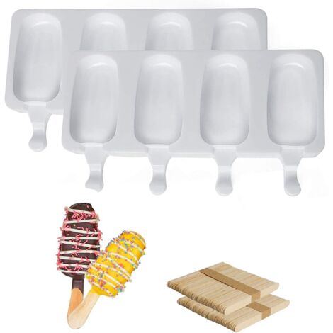 Lot de 2 moules à glace réutilisables pour enfants et adultes (avec 100 bâtonnets de glace). - AquaForge (1/5)