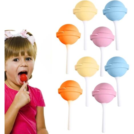 Ensemble de 8 moules en silicone réutilisables pour sucettes et glaces, pour glaçons avec bâtonnets - Glaces et sucettes glacées maison F-AquaForge (1/5)