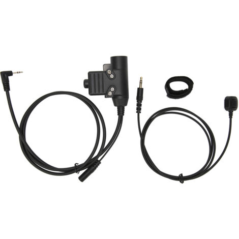 Adaptateur PTT U94 + microphone à doigt, Plug and Play, pour talkies-walkies 2,5 mm, noir-AquaForge (1/5)