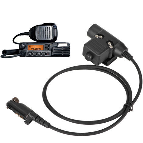 Adaptateur pour talkie-walkie avec bouton PTT compact, compatible avec les modèles HYT Hytera PD680 X1P, PD660, PD600 et AR 685.-AquaForge (1/5)