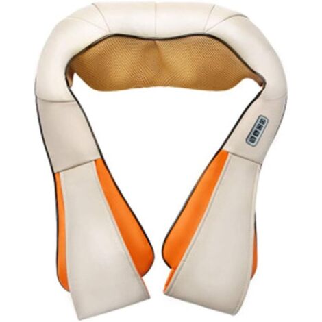 Appareil de massage pour le dos et la nuque, massage par pétrissage, châle, pour la taille et le dos, les cervicales, voiture, maison, double usage, masseur chauffant, beige - AquaForge (1/3)