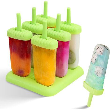 Bac à glaçons ING 141516 cm, 6 compartiments, réutilisable, démoulage facile, idéal pour les enfants, bricolage, AquaForge inclus (1/5)