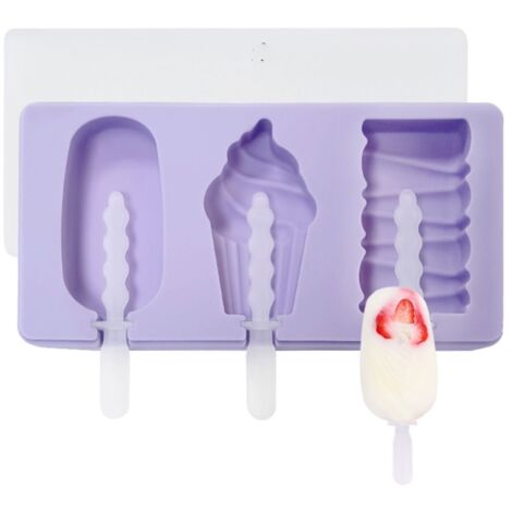 Moules en silicone pour réaliser des glaces, des crèmes glacées et des cakesicles maison. Démoulage facile. Moule à glace profond. - AquaForge (1/5)