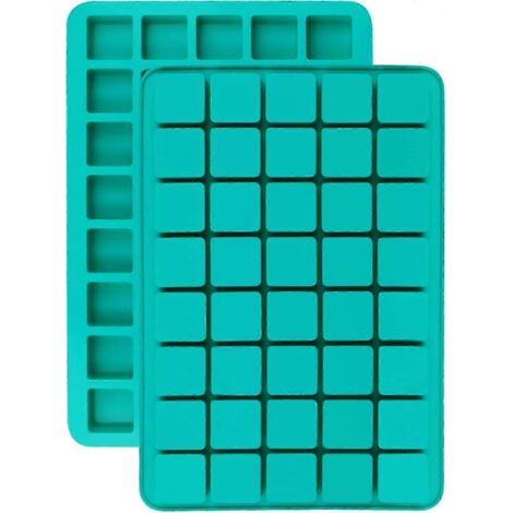 Lot de 2 moules carrés en silicone de 40 cavités chacun, pour truffes au chocolat ou glaçons au whisky. - AquaForge (1/5)