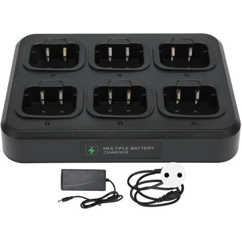 Chargeur 6 voies pour talkie-walkie, base de charge efficace pour radios bidirectionnelles BF-888S, prise européenne AC100-240V-AquaForge (1/5)