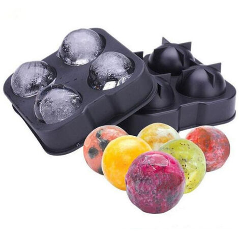 Moule à gelo pour boules de gelo, cubes ronds, plastique bleu - AquaForge (1/2)