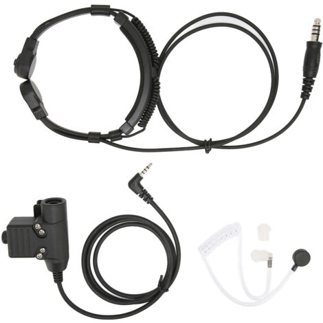 Adaptateur de système de casque PTT U94 avec microphone de gorge et écouteurs pour talkies-walkies Xiaomi 1S/2S-AquaForge (1/5)