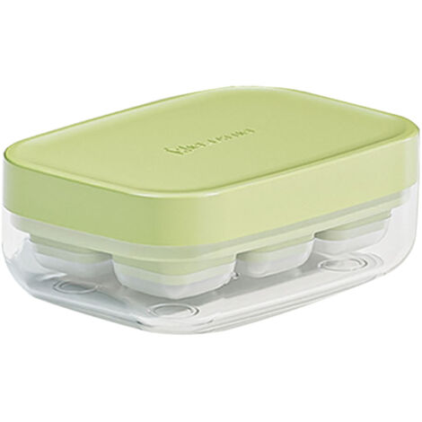 Petite glacière à 6 compartiments pour faire des glaçons, idéale pour l'été et parfaite pour le rangement à la maison. Couleur verte. - AquaForge (1/5)