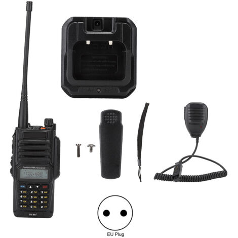 Talkie-walkie Baofeng UV XR PLUS 128 canaux, étanche IP57, avec microphone portatif, prise UE 100-240 V-AquaForge (1/5)