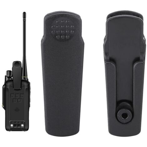 HURRISE Clip de ceinture pour talkie-walkie, lot de 10, étanche, noir, compatible avec BAOFENG UV-9R Plus-AquaForge (1/4)