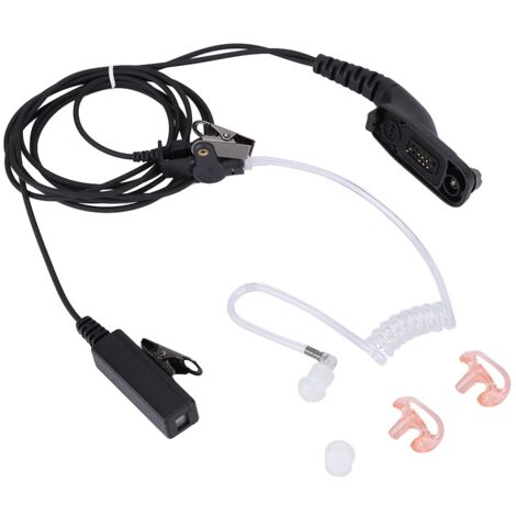 Écouteur talkie-walkie à tube pneumatique 2 broches avec bouton PTT et kit de surveillance audio pour Motorola-AquaForge (1/5)