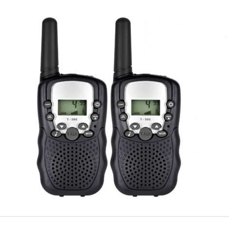 Lot de 2 talkies-walkies T388 pour enfants, radios-walkies pour enfants, cadeau d'anniversaire idéal pour garçons et filles, portée de 100 à 3000 m.-AquaForge (1/5)