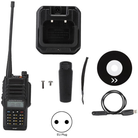 Câble de programmation pour talkie-walkie UV XR PLUS, radio FM avec CD, prise UE 100-240 V-AquaForge (1/5)