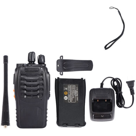 Talkie-walkie noir 1500 mAh, autonomie ultra longue, norme européenne, lot de 2-AquaForge (1/5)