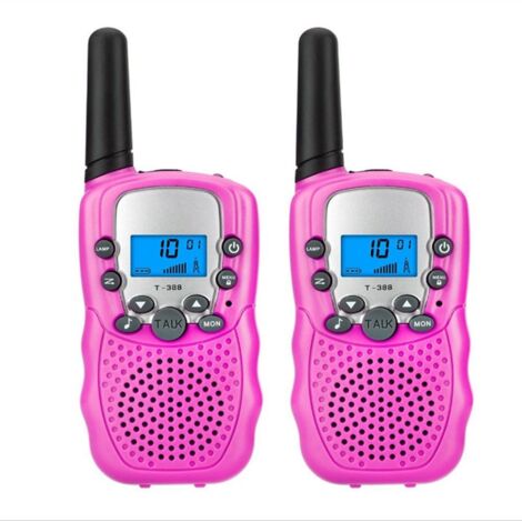 Lot de 2 talkies-walkies T388 pour enfants, radios-walkies pour enfants, cadeau d'anniversaire idéal pour garçons et filles, portée de 100 à 3000 m.-AquaForge (1/5)