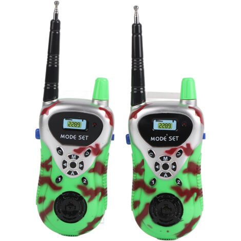 Lot de 2 mini talkies-walkies radio bidirectionnels pour enfants, jouet de communication sans fil pour parents et enfants, idéal pour les activités de plein air.-AquaForge (1/5)