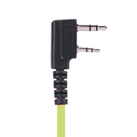 Écouteur PTT 2 broches pour talkie-walkie, câble plat, microphone intégré (vert)-AquaForge (1/2)