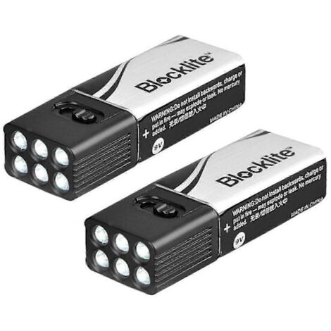 Lot de 2 lampes torches de camping LED 9V, compactes et ultra-lumineuses. - AquaForge (1/5)