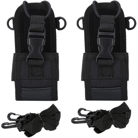 Lot de 2 housses de protection universelles en nylon 20D MSC avec bandoulière large et réglable pour talkie-walkie-AquaForge