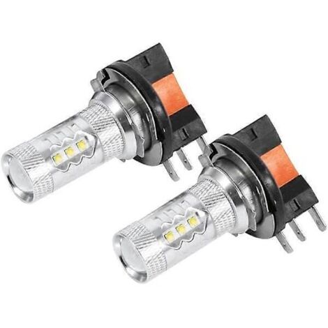 2 ampoules LED H15 de 80 W, blanches, pour phares de voiture, remplacement des feux de jour. - AquaForge (1/2)